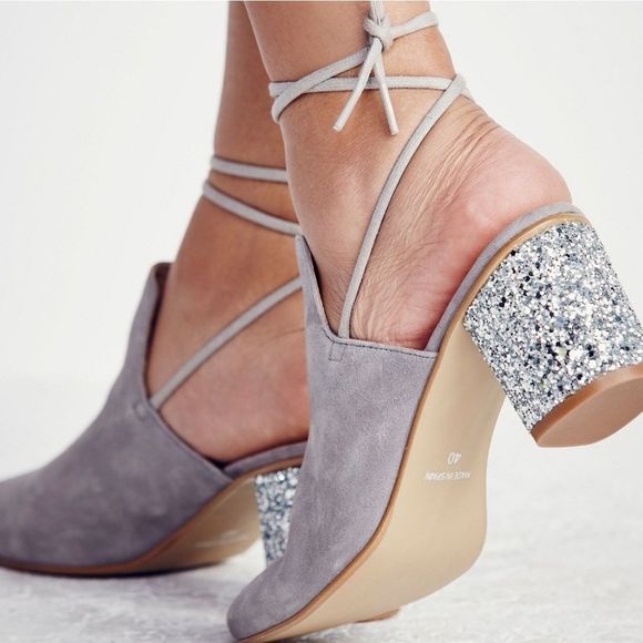 Free People sparkler wrap mule heels - Picture 2 of 11